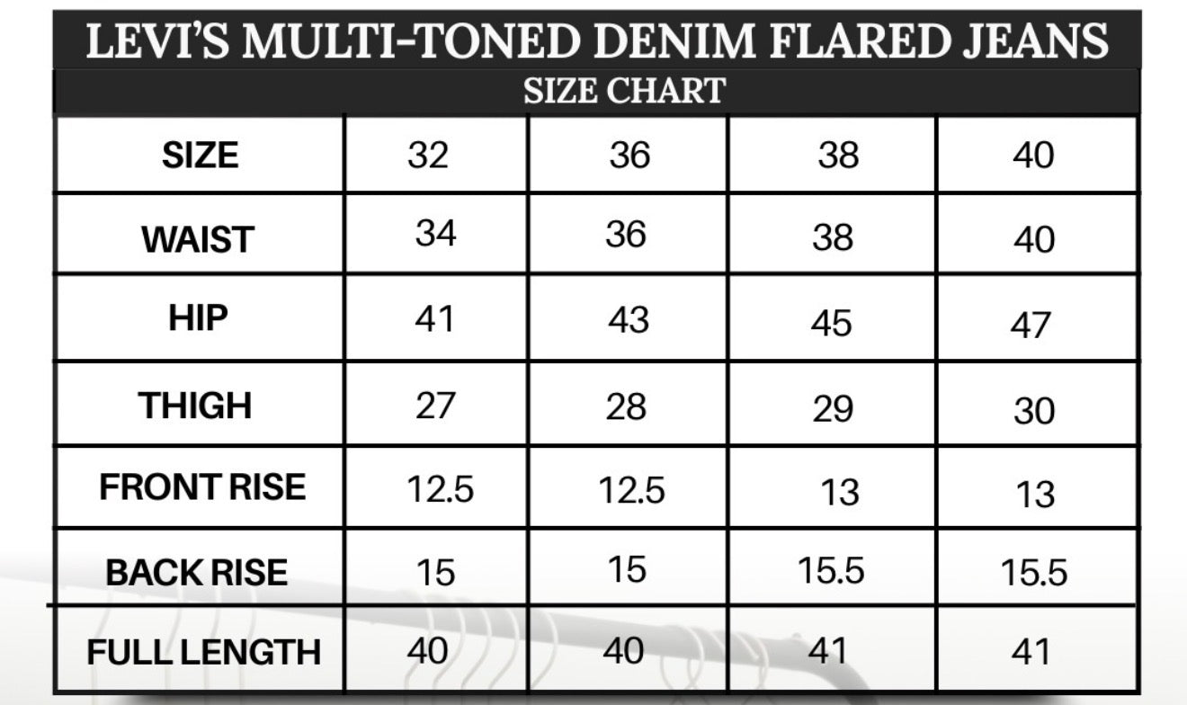 Reworked Levi’s Two-Tone Flare Jeans (MADE TO ORDER)