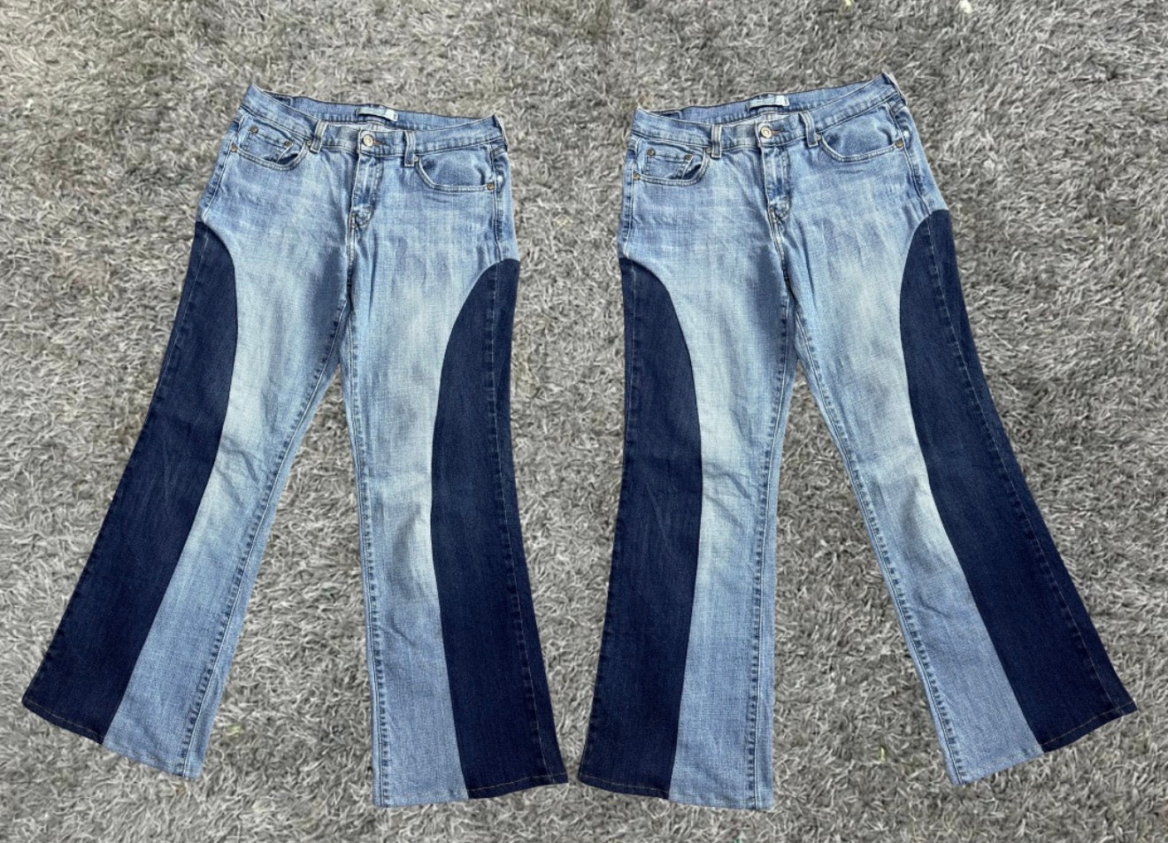 Reworked Levi’s Two-Tone Flare Jeans (MADE TO ORDER)