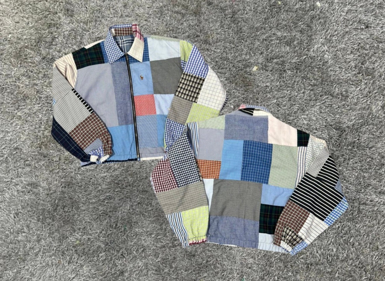 Upcycled Ralph Lauren Patchwork Harrington Jacket (MADE TO ORDER)