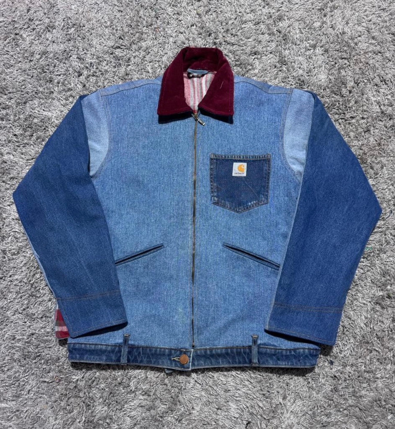 Carhartt Reworked Jacket - Upcycled Panel & Denim Patch (MADE TO ORDER)