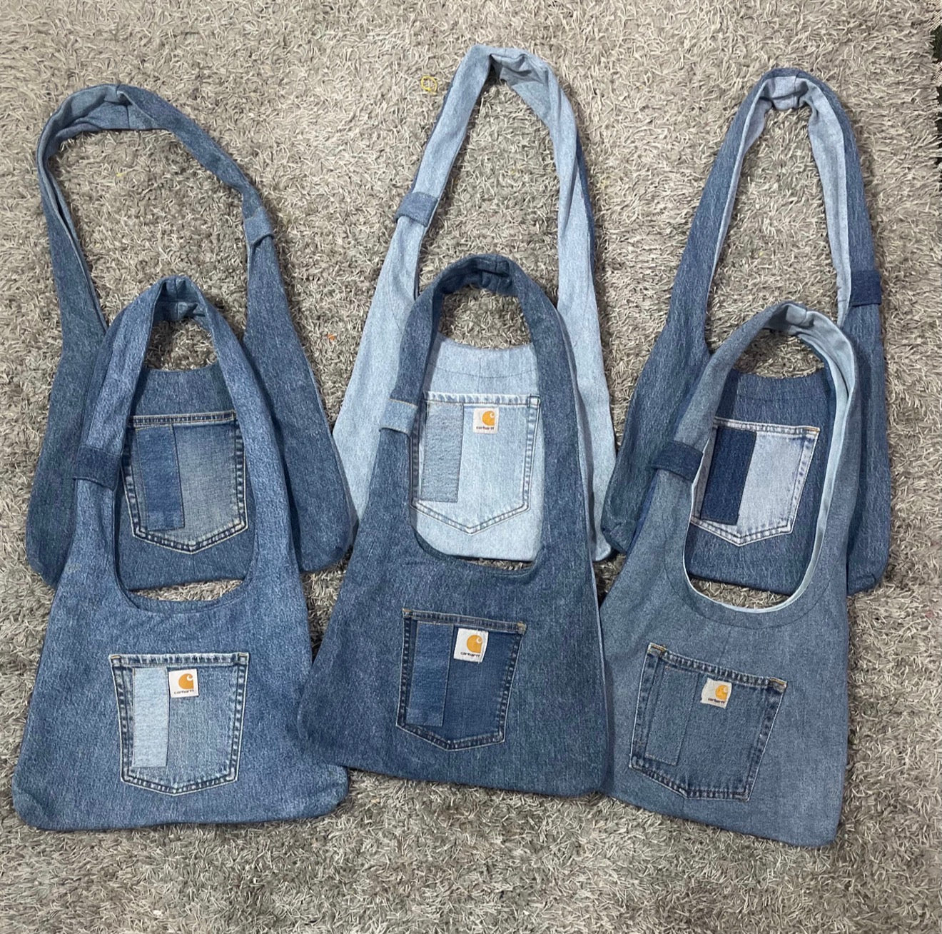 Upcycled Denim Bags Collection – Patchwork, Pocket Detail, Tote & Shoulder Bags (MADE TO ORDER)
