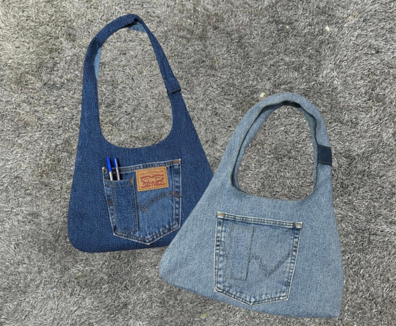 Upcycled Denim Bags Collection – Patchwork, Pocket Detail, Tote & Shoulder Bags (MADE TO ORDER)