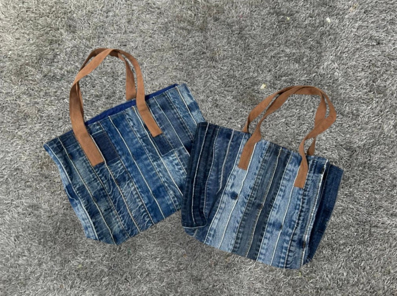 Upcycled Denim Bags Collection – Patchwork, Pocket Detail, Tote & Shoulder Bags (MADE TO ORDER)