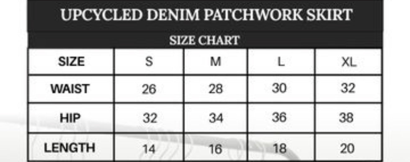 Upcycled Pleated Denim Mini Skirt Collection