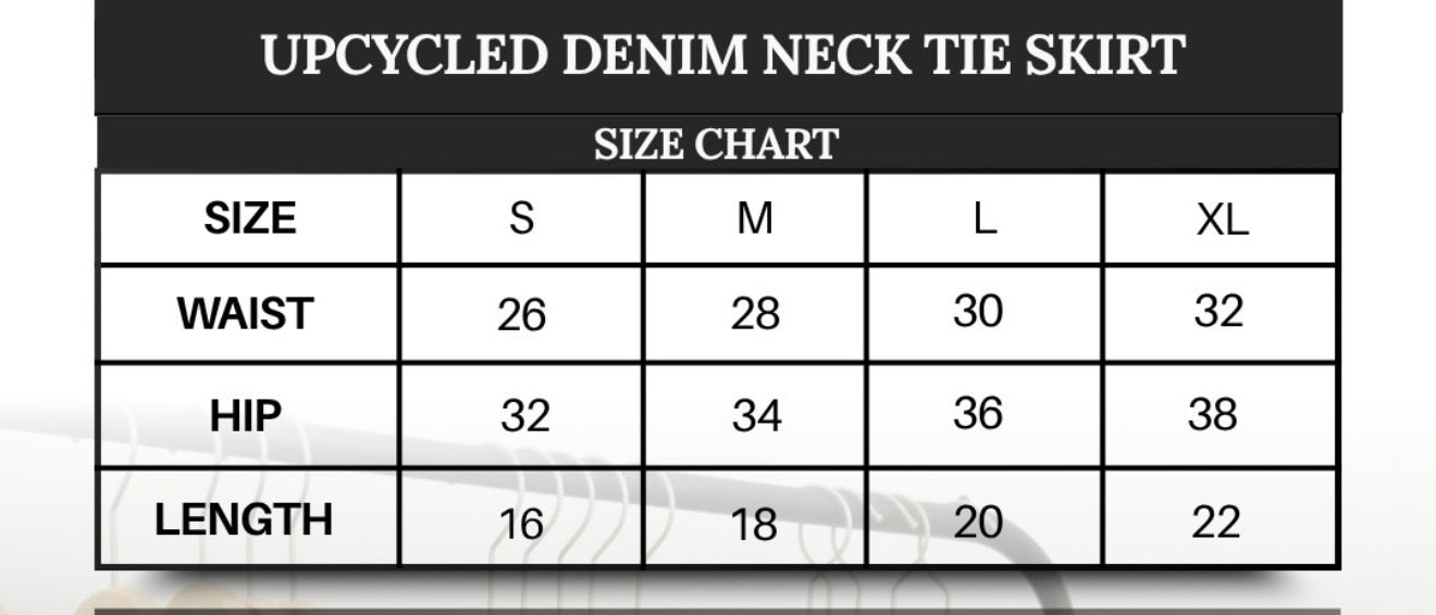Upcycled Denim Neck-Tie Skirts